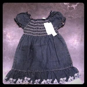 NWT denim dress with white detailing - size 3T